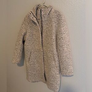 Speckled off white winter dressy coat